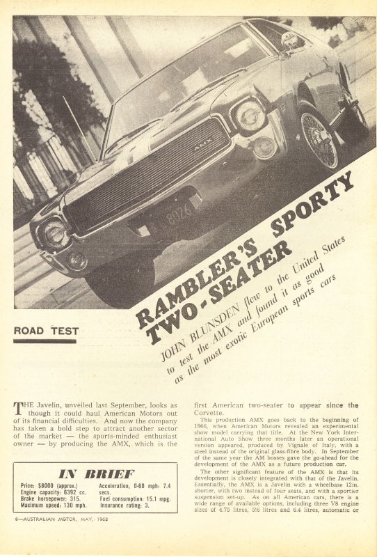 Australian Motor May 1968 page 1