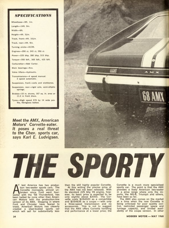 Modern Motor May 1968 page 1
