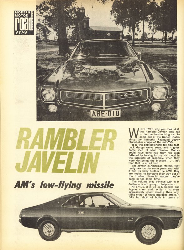 Modern Motor May 1969 page 1
