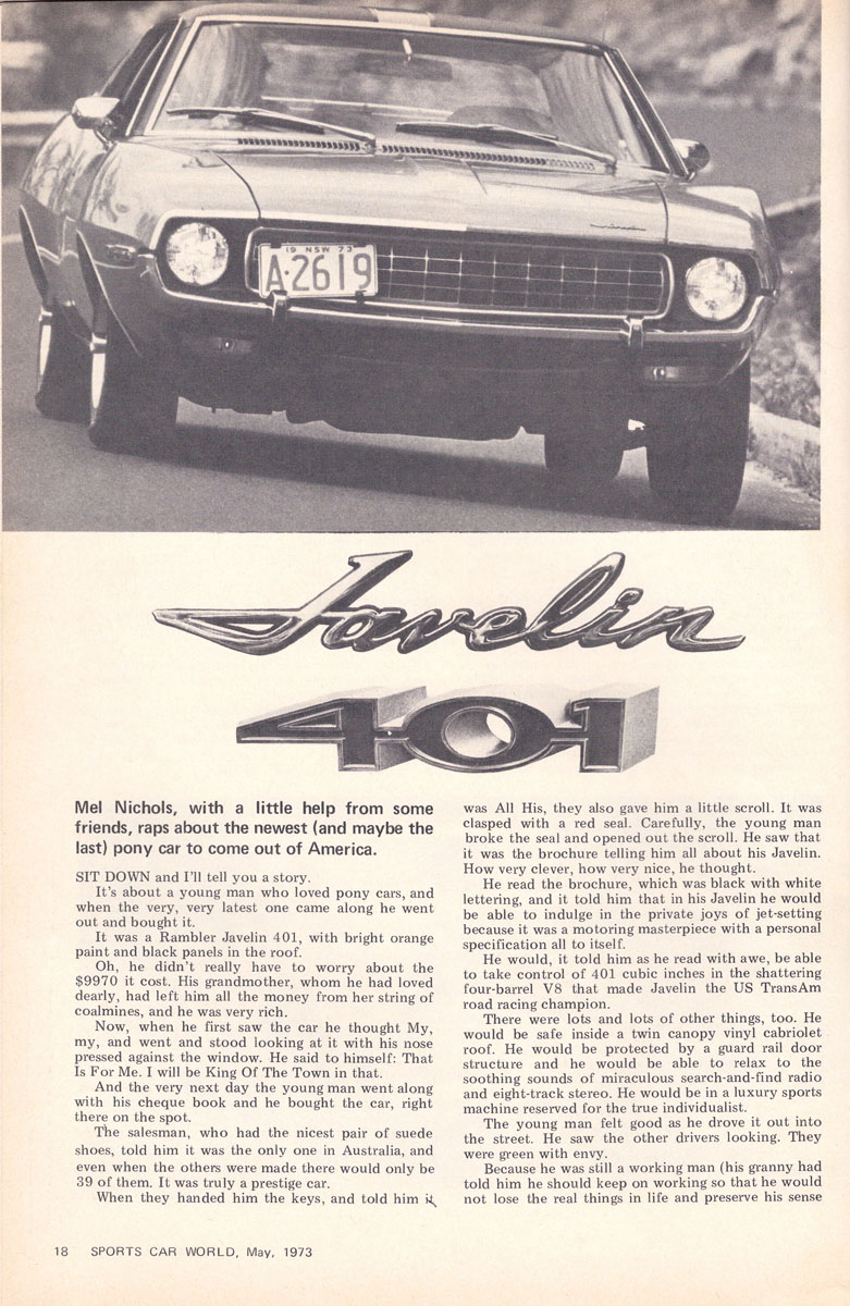 Sports Car World May 1973 page 1