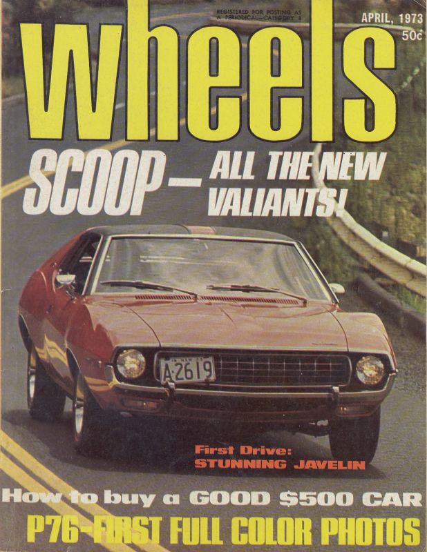 Wheels Magazine April 1973 cover
